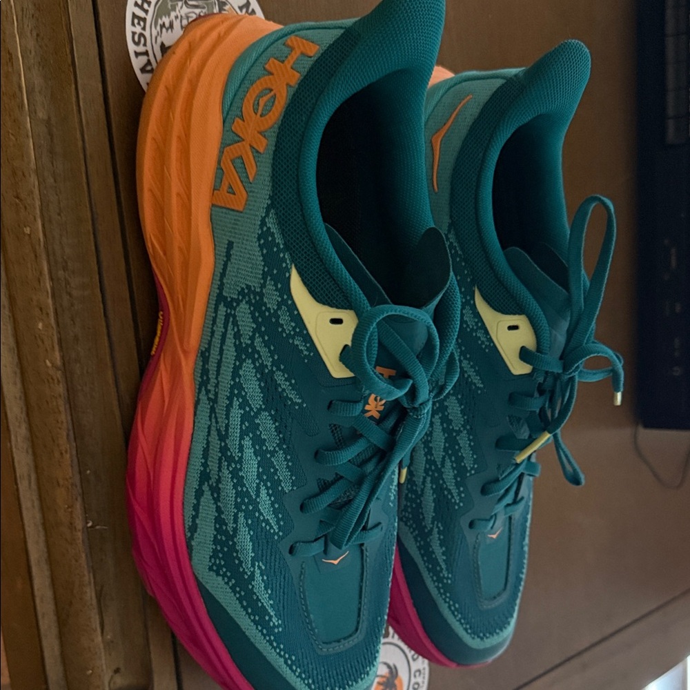 Hoka Men’s Teal Gradient Cushion Running Shoes